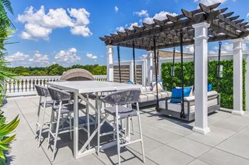 Sundeck and tanning ledge